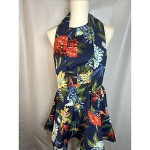 Womens Seductions Summer Dress By Siren Size Small Blue Multicolor Floral Print